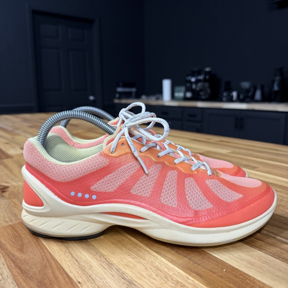 Ecco Biom Fjuel Shoes Womens 9-9.5 Pink Coral Tennis Walking Running EU 40